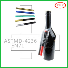 2015 hot sales glass medium wet erasable ink wine marker for party